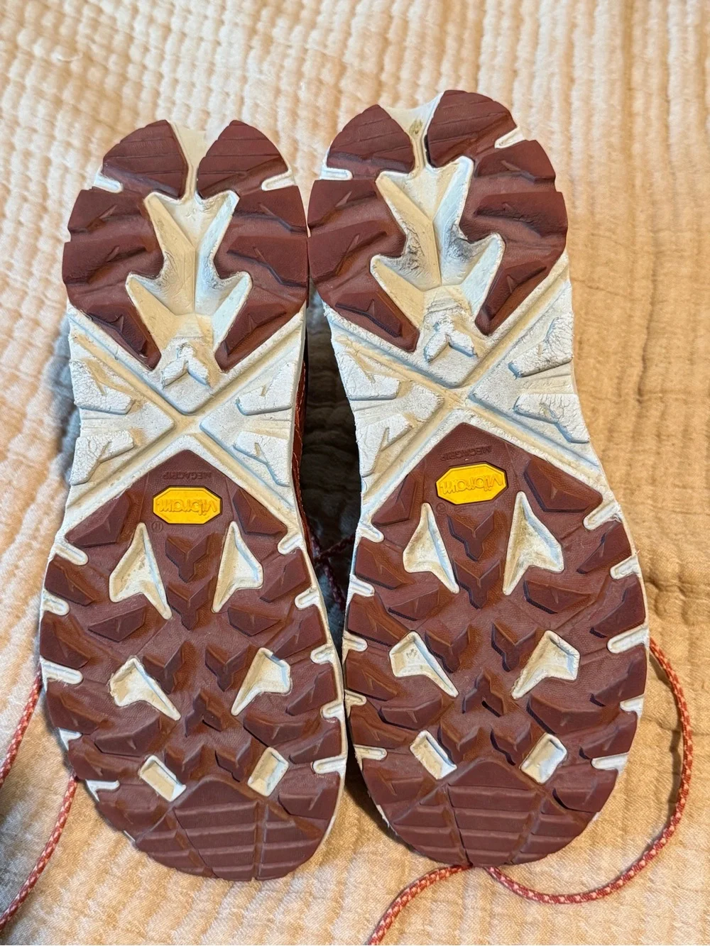 Hoka One One Kids Rust/Coral High-Top Trail Boots
